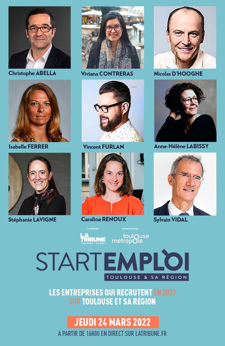 LaTribuneTlse's tweet photo. 🔵Le #startemploi2022 c'est jeudi 24 mars au sein de @tbs_education à partir de 16h et en direct sur https://t.co/4wWqSxxKUH et nos RS !
« Quête de sens, reconversion… comment le marché du #travail répond-il aux nouvelles attentes ? »
Inscription ici👇
https://t.co/X9O7NQJbs2 https://t.co/aqJdKWitLE
