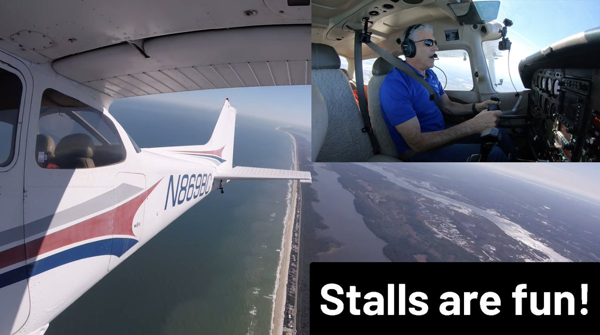 Sportys's tweet photo. Stalls are fun! Episode 2 of our Advanced Pilot Skills video series with @spencersuderman is live. He explains why you don't need to panic about stalls: https://t.co/PIjF2Zdt0C https://t.co/tYUiCxIMiz