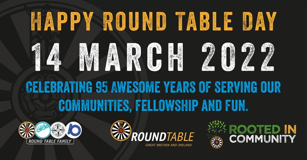 RoundTableNo1's tweet photo. 95 years ago, we started an organization that would forever change the lives of men all around the world. Here's to another 95 years of having fun, building lifelong friendships and meeting like-minded men from your community!
#roundtable #roundtableday #rootedincommunity https://t.co/9zTDv9C8eP