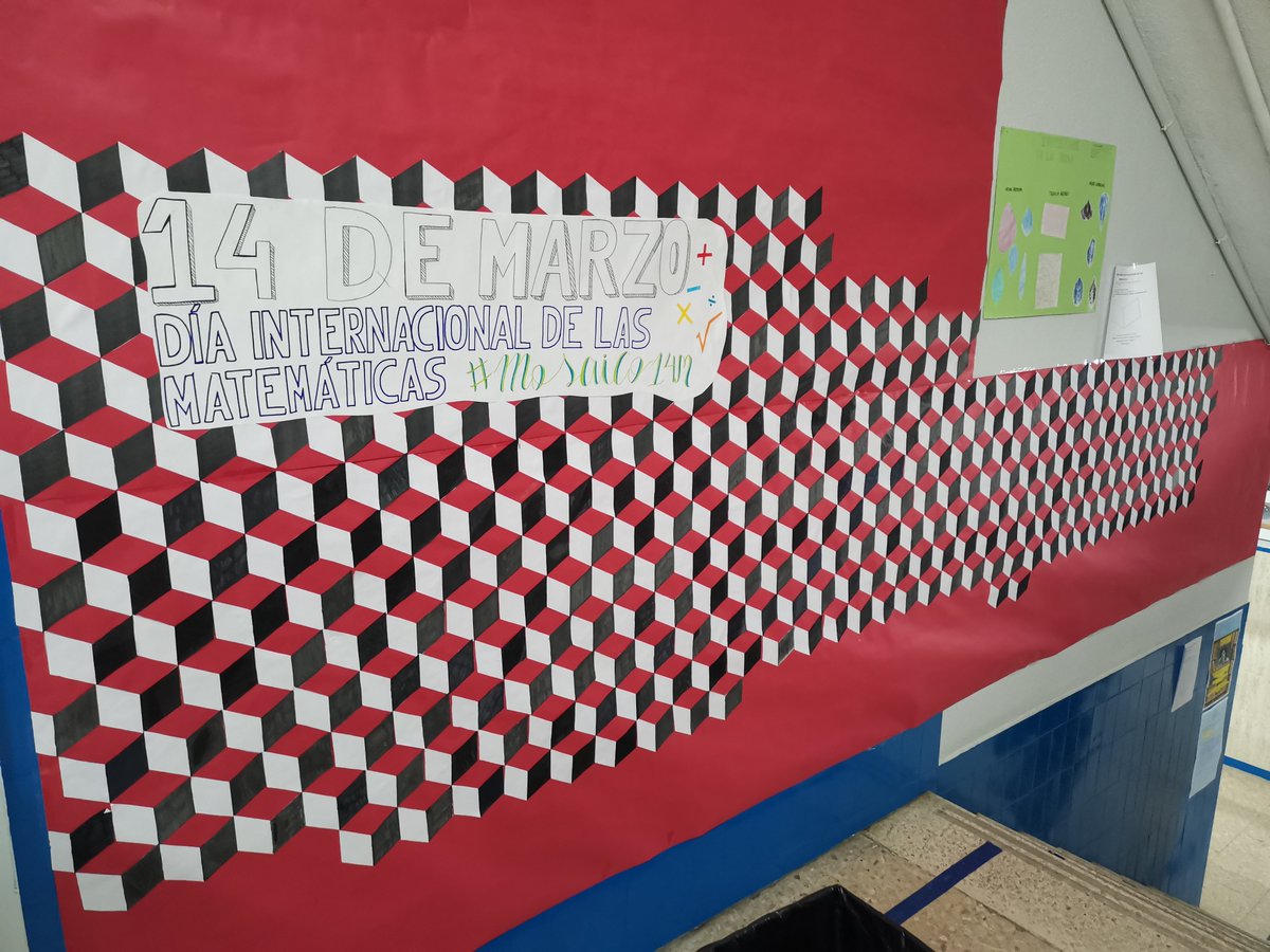 palindromiano's tweet photo. Nuestro centro @IESrycMadrid  también se une a la celebración del día internacional de las matemáticas @mosaico14m https://t.co/HDZn4IMICf