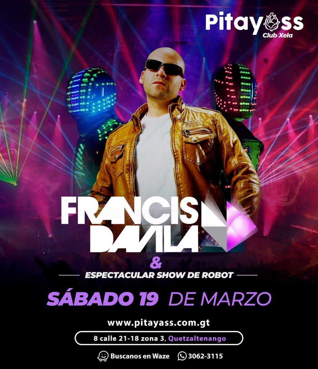 pitayassxela's tweet photo. Te esperamos pitay🌹ssxela Sábado 19 de marzo  Francis Davila 🥳🥳🥳
https://t.co/Q5XartZmB1 Verano🍹⛱☀️🍻
#nightclub  #Verano2022 
https://t.co/LBHD5d30MU  https://t.co/RLIItVH4bw 
Tel:30623115😘🥂 https://t.co/JUQByhINah