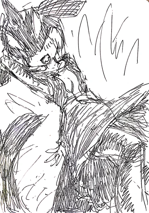 お題いただきシャチたん!!良き!これはいずれ発展型を描きたみあり! 