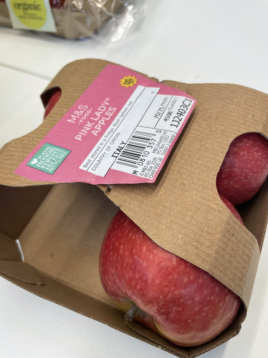 Great packaging from <a href="/marksandspencer/">M&S</a> one step towards less plastic and more recyclable materials! #fantasticnotplastic