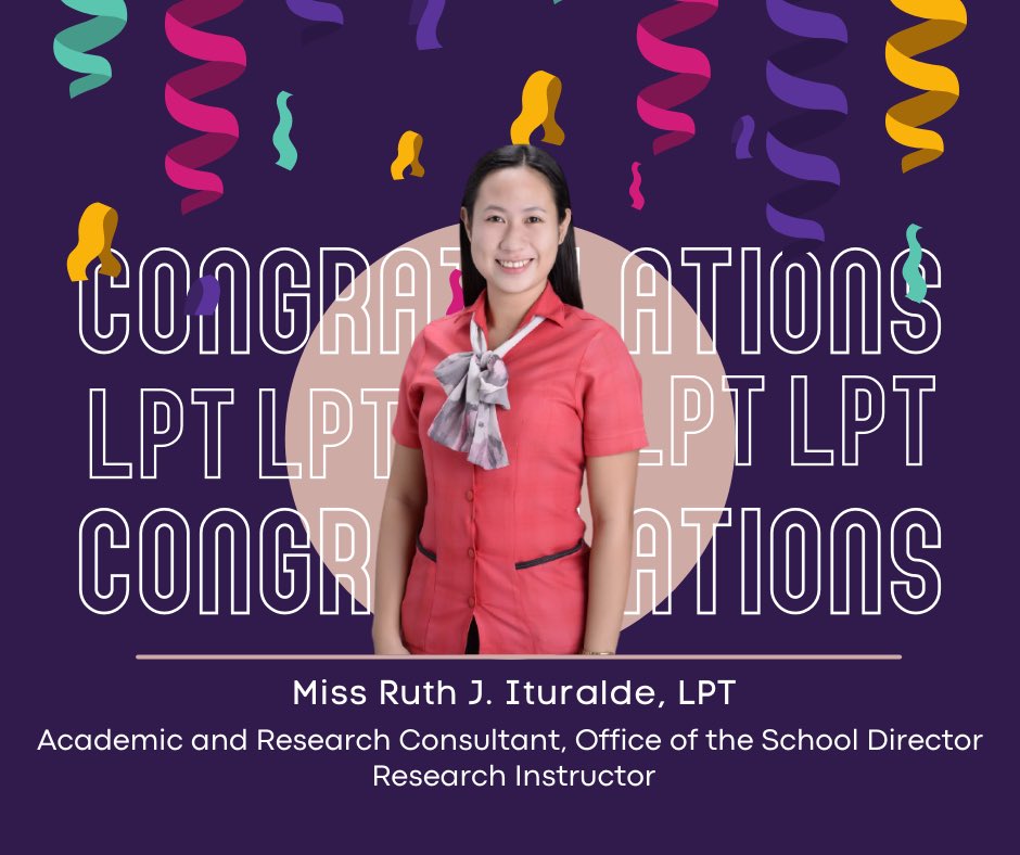 ClaretSHS's tweet photo. The results of the Licensure Examination for Teachers are out! It's time to toast all of the hard work that has resulted in this joyous occasion.

Our warmest congratulations to 𝑴𝒔. 𝑹𝒖𝒕𝒉 𝑰𝒕𝒖𝒓𝒂𝒍𝒅𝒆. May your dedication and excellence serve as an inspiration to us all. https://t.co/oucMoWK6PE