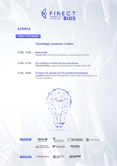 ASEAFI's tweet photo. 🚀¡Vuelve #FinectBIOS de @finect con su VI edición!
En esta 1ª jornada los expertos incidirán en el uso y la importancia de la #tecnología, que ya no queda relegada al futuro si no que ya está siendo toda una revolución para nuestro sector

🔴Síguelo aquí https://t.co/67SGnibUpt https://t.co/q7XjxmQkMn