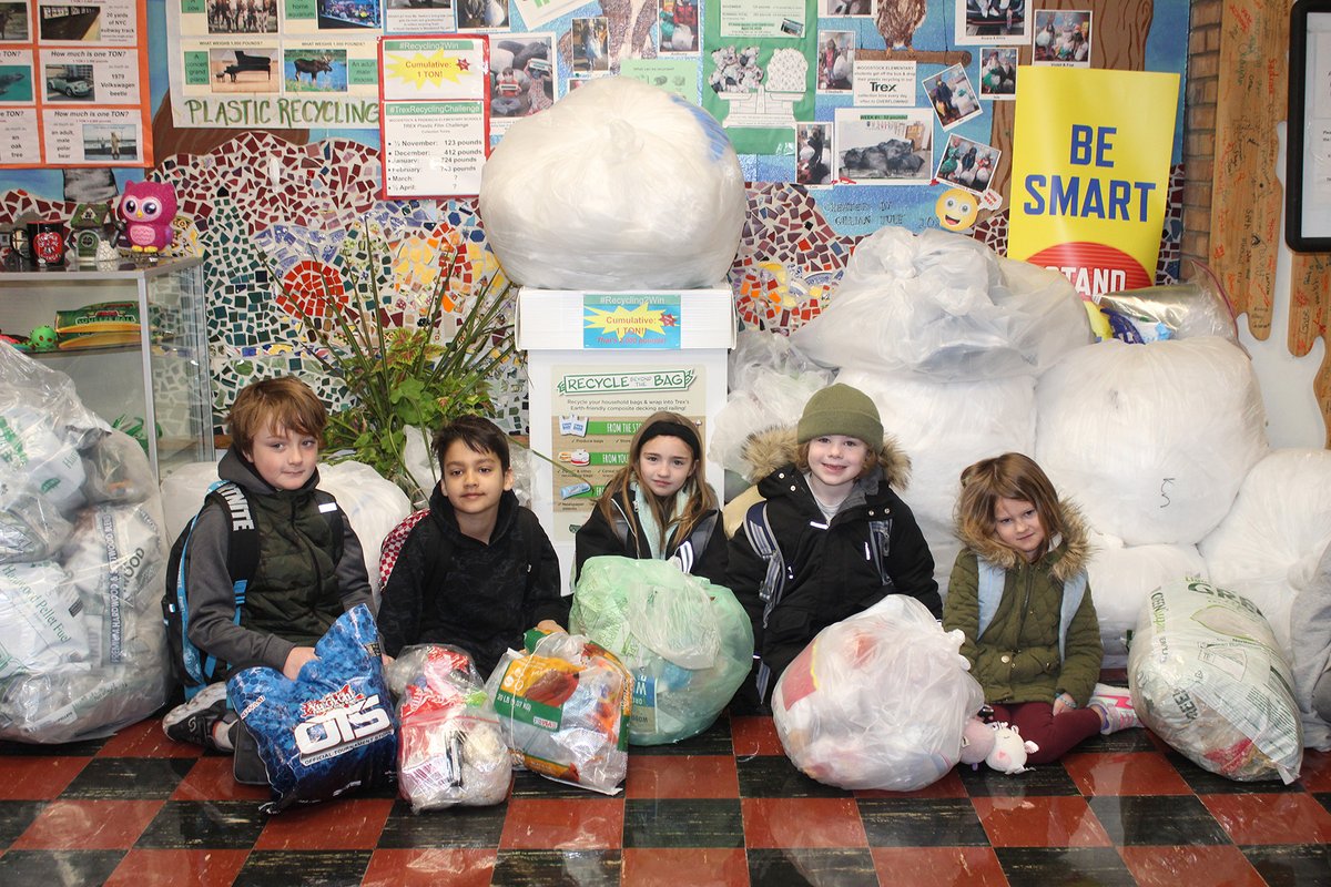 OnteoraCSD's tweet photo. Woodstock &amp; Phoenicia students have collected and recycled more than 2,350 pounds of plastic film during the #TrexRecylingChallenge! Keep up the good work! #Recycle2Win #OnteoraProud https://t.co/2Nu1oSXqFo