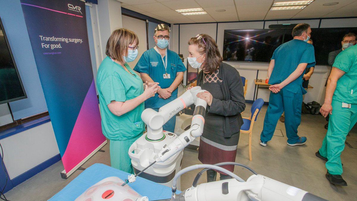 BetsiCadwaladr's tweet photo. A revolutionary form of surgery, which uses a state-of-the-art robot to remove tumours, will soon be available for urological cancer patients in #NorthWales. 🔗 https://t.co/bXqKaz0UyB

  @CMRSurgical https://t.co/d3rSl7KKEO