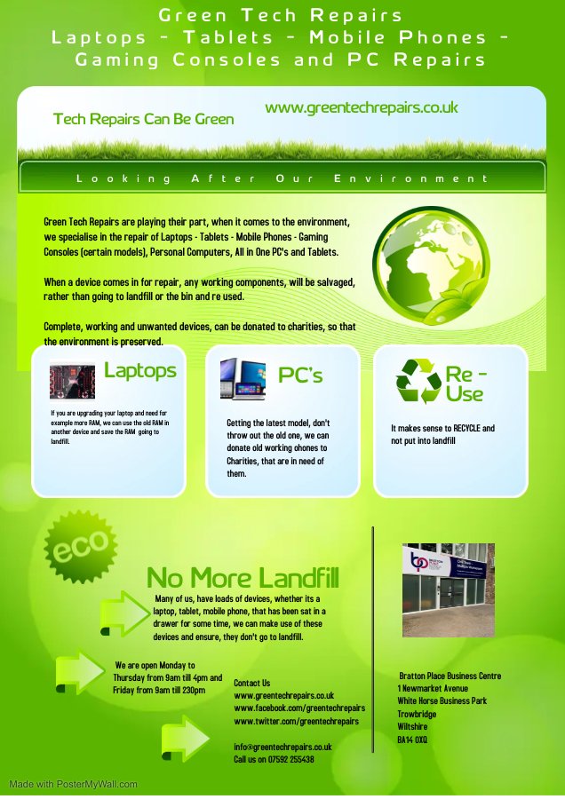 greentech's tweet image. Launching Today - Tech Repairs can be Green
