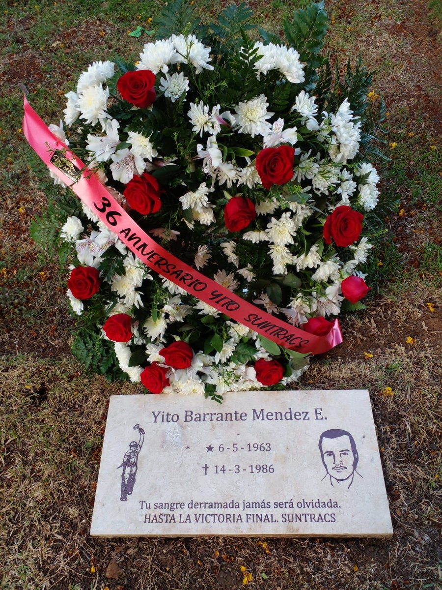 SoyDoralisF88's tweet photo. HONOR Y GLORIA PARA NUESTROS MÁRTIRES YITO BARRANTE R. PRESENTE HOY MAÑANA Y POR SIEMPRE 36 ANIVERSARIO DE TU ASESINATO TU BANDERA SIGUE EN LO MAS ALTO AUN. https://t.co/xIP7wuegcp