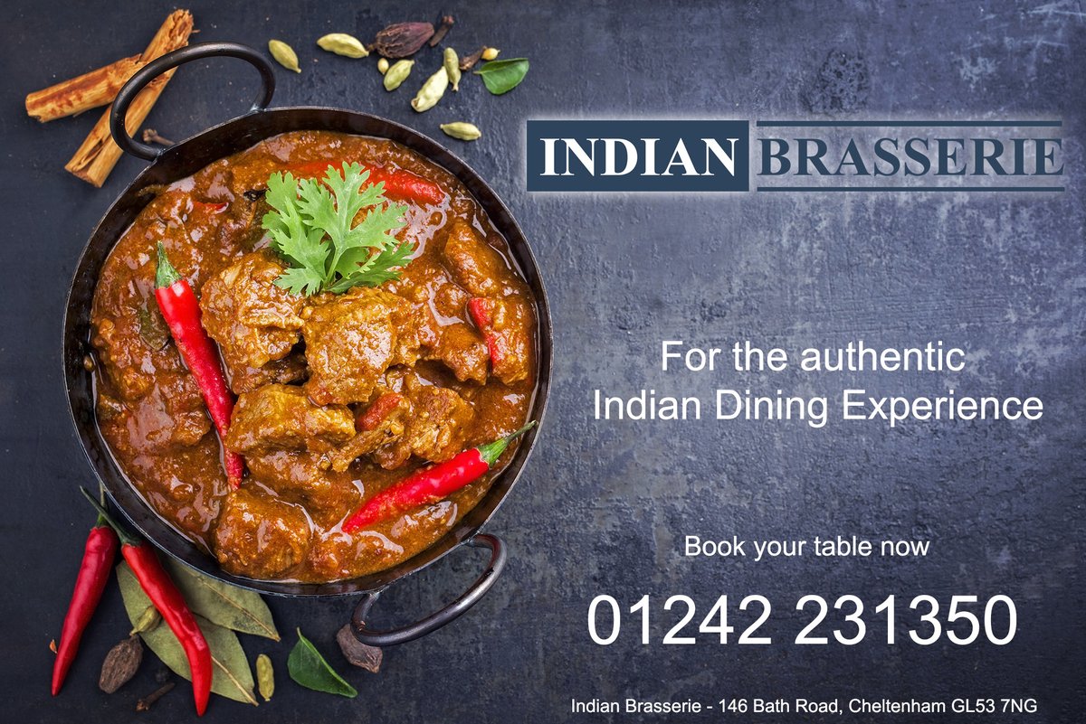 Indianbrasseri's tweet photo. Looking for that authentic Indian dining experience? Come and have dinner with us this evening at Indian Brasserie.

#indianbrasserie #cheltenham #finedining #indianrestaurants https://t.co/ORSM7WiG9A