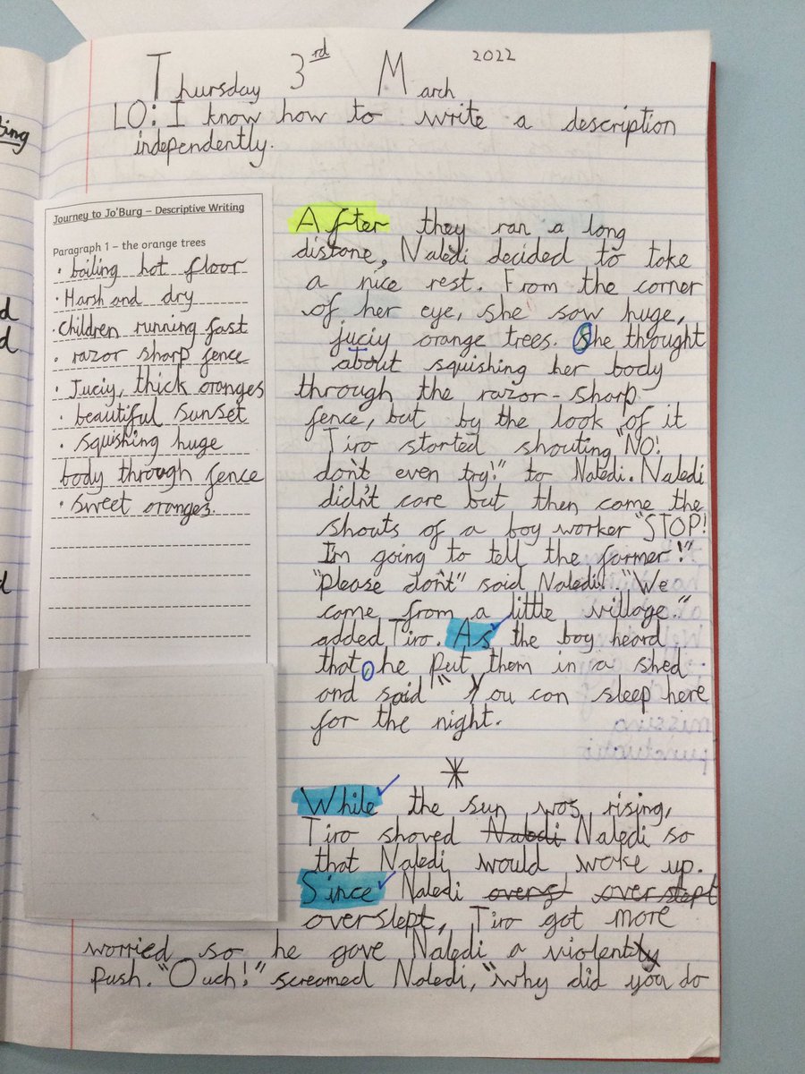 HTAClassMere's tweet photo. Brilliant writing by Beniamin. 🖊 subordination conjunctions, speech and super handwriting! https://t.co/0AWpikfwgt