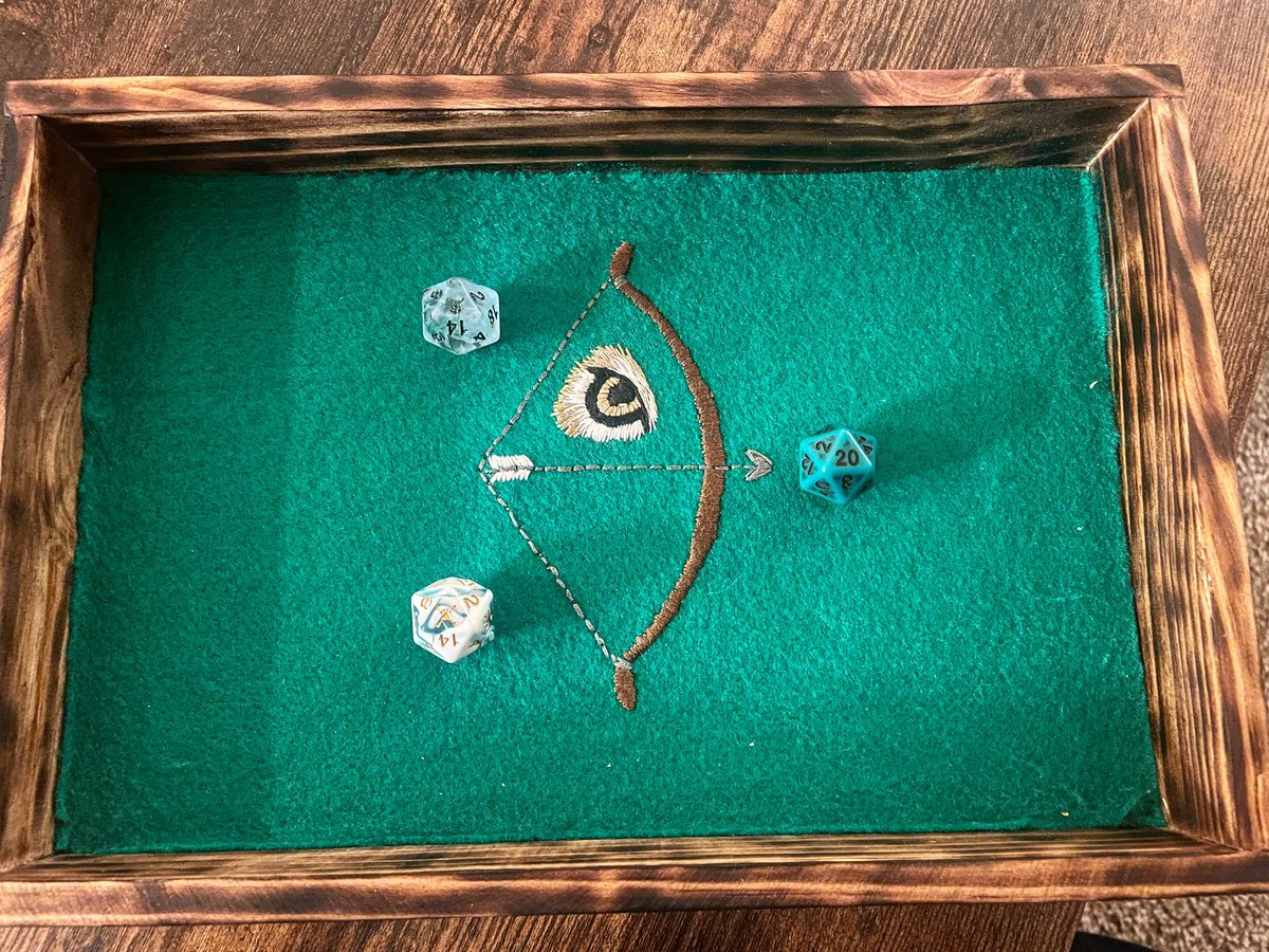 JCowley23's tweet photo. I’ve started to make dice trays for DnD and other ttrpgs check out Quest’s End Trays on Instagram. I love these two and hopefully other people will also. #dnd #ttrpg https://t.co/9GrdO0E5kw