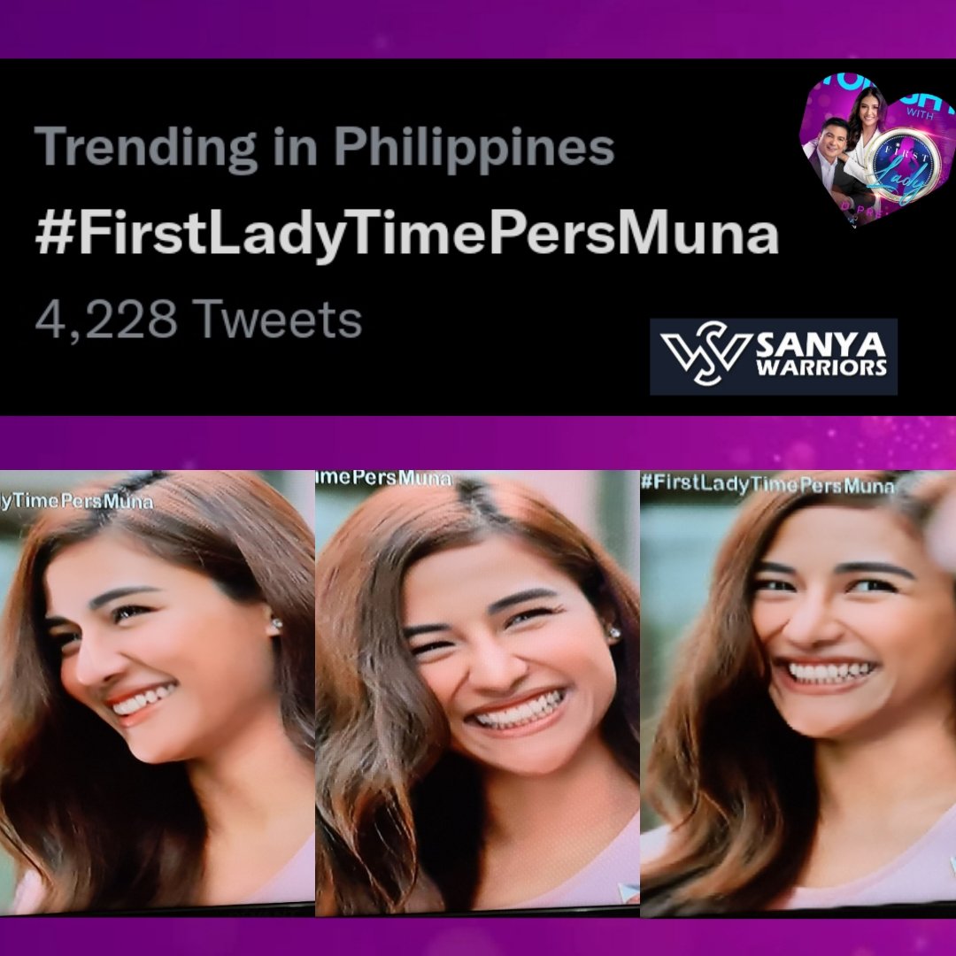 SanyaWarriors's tweet photo. Happy Monday mga Kapuso!
Thanknyou sa mga nag tweet at nanood, trending with 4,228 tweets. Bukas ulit!
#FirstLadyTimePersMuna @sanya_lopez
@GMADrama @gmanetwork @Sparkle_GMA @maxinemedina @thia_thomalla @MagnoPancho @gabsconcepcion @thou_ism @akosi_LA @JojoNones https://t.co/jz7AxlxC7G
