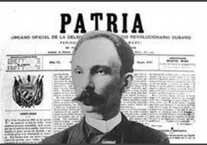 HeribertoKbrera's tweet photo. Ya han pasado 130 años de la primera edición del periódico " Patria " fundado por nuestro apóstol nacional. Hoy Cuba sigue su legado con nuestro sueño de justicia para cuba y para el mundo.
#CubaViveEnSuHistoria
#CubaViveyVence 
@cubacooperaven 
@QuemaitoVe 
@Heinerky1 https://t.co/2sOEdeeAfk