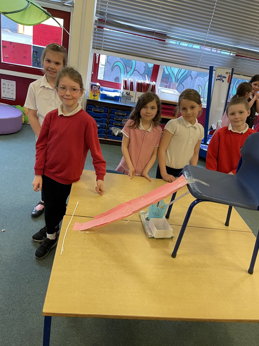 BowhouseP32's tweet photo. This afternoon we had a STEM challenge! We had to create a slide for Bobby to get safely down from her lab stool. We used different materials to create our slides. I wonder which one will be the safest!!!  #STEMweek #STEMGrangemouth #FalkirkSTEMpire @RAiSE_falkirk @FMorrisonSTEM https://t.co/M74nGU3NSo