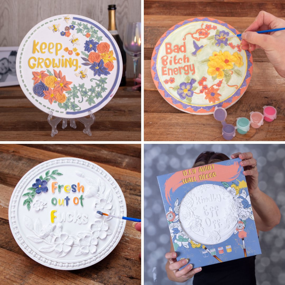 Our fabulous Paint Your Own Wall Decor is the perfect crafty gift for friends and family!🖌️ Complete with a paintbrush, display stand and contemporary paint colours, they look great in any home!🎨