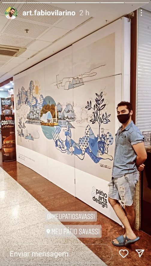 Eu tenho MUITOOO orgulho dos meus amigos artistas.
Se tu for de BH ou vir visitar, vá lá no <a href="/meupatiosavassi/">Meu Pátio Savassi</a>.
Lá na praça de alimentação tá esse mural lindo feito pelo Fábio Vilarino. ❤️😍