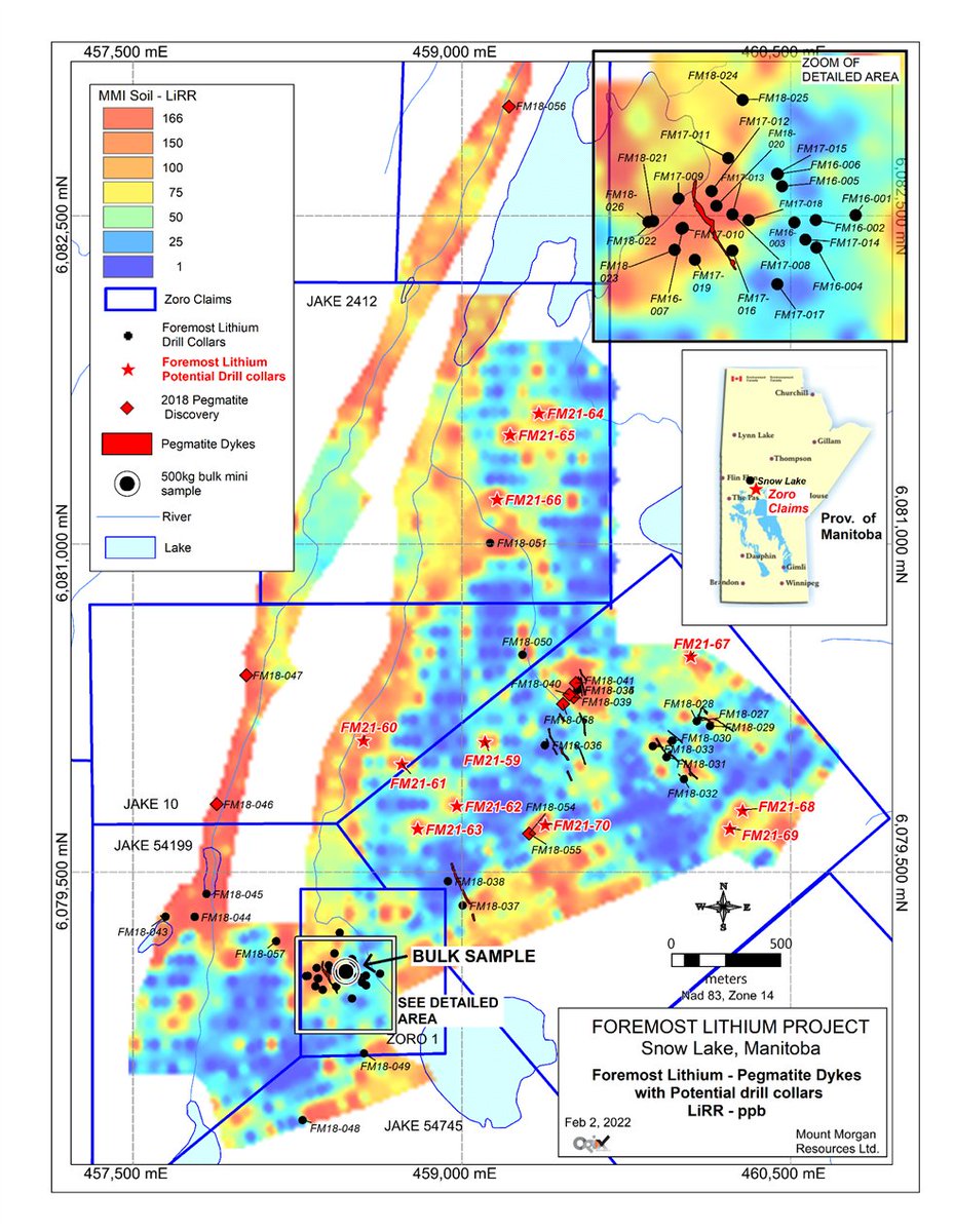 We are pleased to announce that field operations have commenced for the ten diamond drill hole 1,500-meter program on our Zoro Lithium Project in Snow Lake, Manitoba.
#lithiummining #lithiumstocks $FAT $FAT.C $FRRSF $FORO

foremostlithium.com/news/2022/253-…