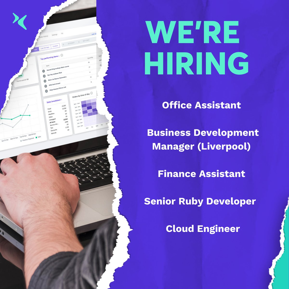 We're building a modern POS system to help innovative hospitality operators turn their passions into profit. 
🍔+❤️🔥=🤑 
If you're passionate about the hospitality industry and helping small businesses thrive, we'd love to hear from you! apply.workable.com/onvitech/ #hiringnow #jobs