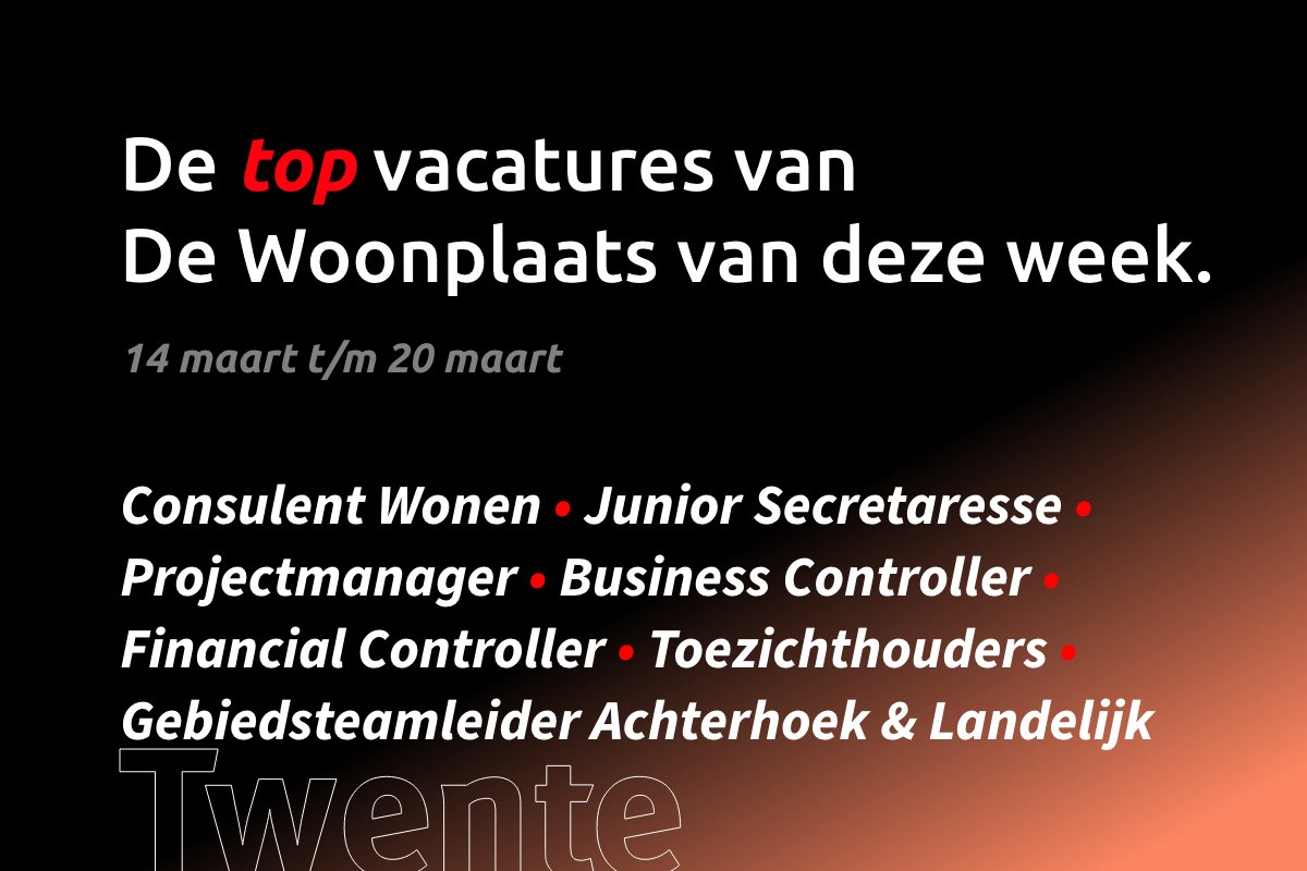 twente's tweet photo. #vacatures🚨OPGELET🚨 Deze week kun je 7x topvacatures van De Woonplaats verwachten 🤩

De Woonplaats is op zoek naar nieuw personeel dat écht bij het team past! Welke functie spreekt jou aan?

☕️Plan NU een ontmoetingsgesprek in...
👉https://t.co/cxd335E3ik https://t.co/kYHScagoBM