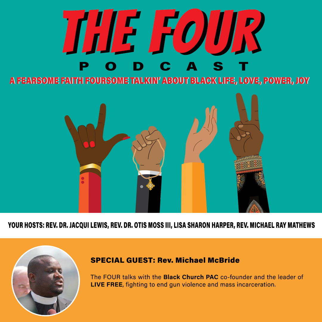 Join @om3 @lisasharper <a href="/mrmathews/">Michael-Ray Mathews</a> <a href="/RevJacquiLewis/">Rev. Dr. Jacqui Lewis</a> as they dive in deep with <a href="/impastormike_/">Michael McBride</a>  of Black Church PAC &amp; <a href="/LiveFreeUSA/">Financial Peace</a> <a href="/fourdotblack/">The Four Podcast</a>