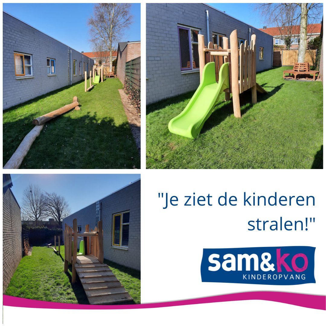 samenko's tweet photo. “Je ziet de kinderen stralen! Ze gaan op onderzoek uit, bedenken nieuwe spellen”, zo vertelt pedagogisch medewerker Jaquline Hillebrand enthousiast over de nieuwe, #uitdagende #buitenruimte van deze locatie, een klim- en klautertuin. Je wordt er zelf ook blij van!”
#beweegruimte https://t.co/5AKdXppN3V