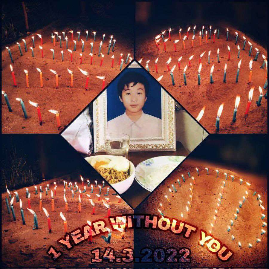 nhnaychiw's tweet photo. Last March14, junta thugs assassinated my darling brother Khant Nyar Hein in #Tarmwe. I swear I'll fight until Myanmar is a federal democratic nation. #HelpMyanmarIDPs #2022Mar14Coup #WhatsHappeningInMyanmar https://t.co/9bLX2csQ9E