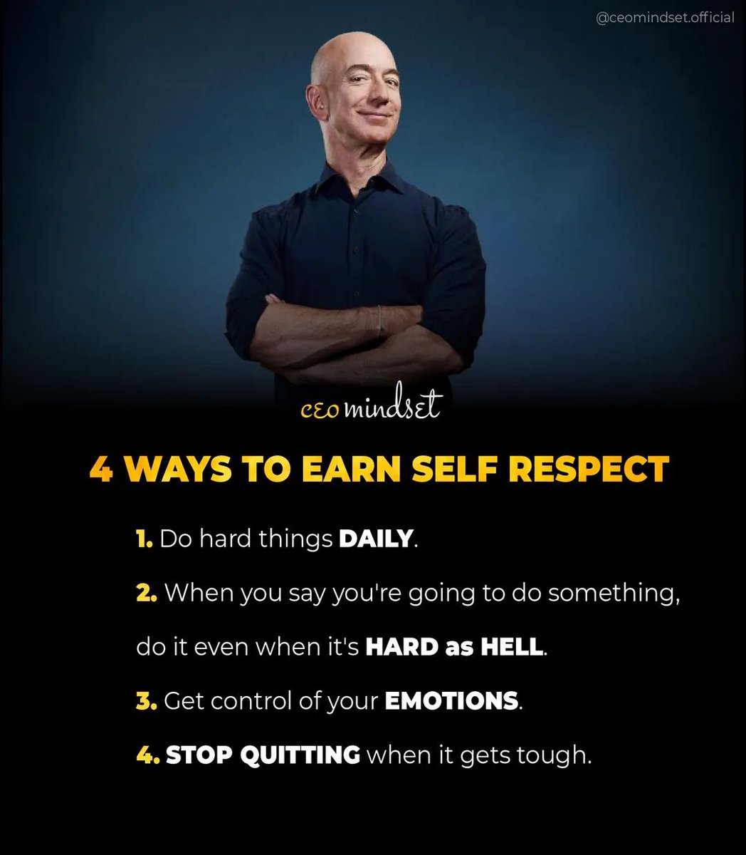 SelfLeader2022's tweet photo. Yes, self respect is not given freely. You have to earn it yourself♥️ #selfmotivation #selfdevelopment #selfengineering https://t.co/aTmURmLfGo