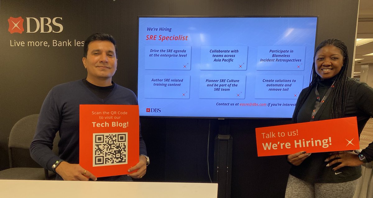 dbsbank's tweet image. Sandeep Hooda, senior #SRE practitioner at DBS will be speaking about SRE principles at @SREcon, on 14 Mar, at 7pm (GMT-7). Drop by the Seacliff to tune in.

#SRE #SRECon22 #Usenix #DevOps
