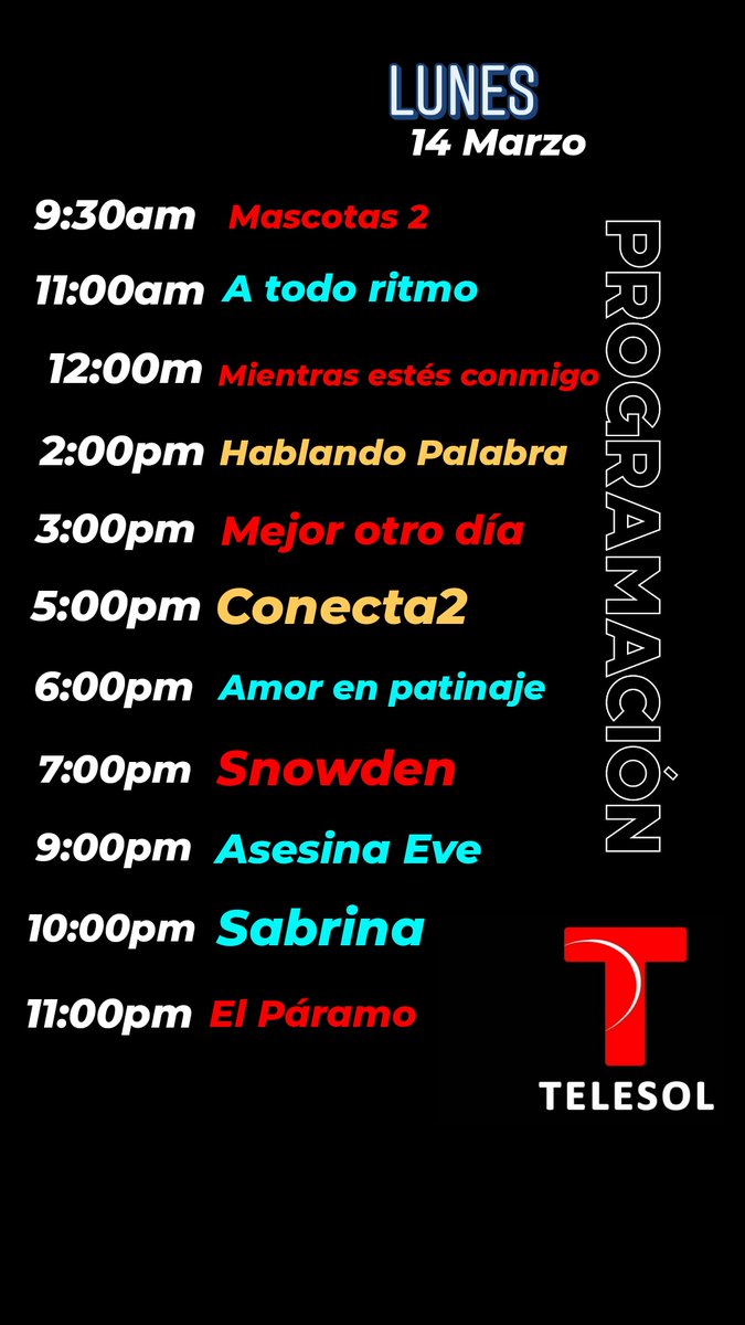 telesoltv's tweet photo. #FelizInicioDeSemana #FelizLunes #Cumaná disfruta de la mejor #programación #Telesol #tv La Imagen de Sucre 😎 #Insuperables https://t.co/uxwSgAgY1X