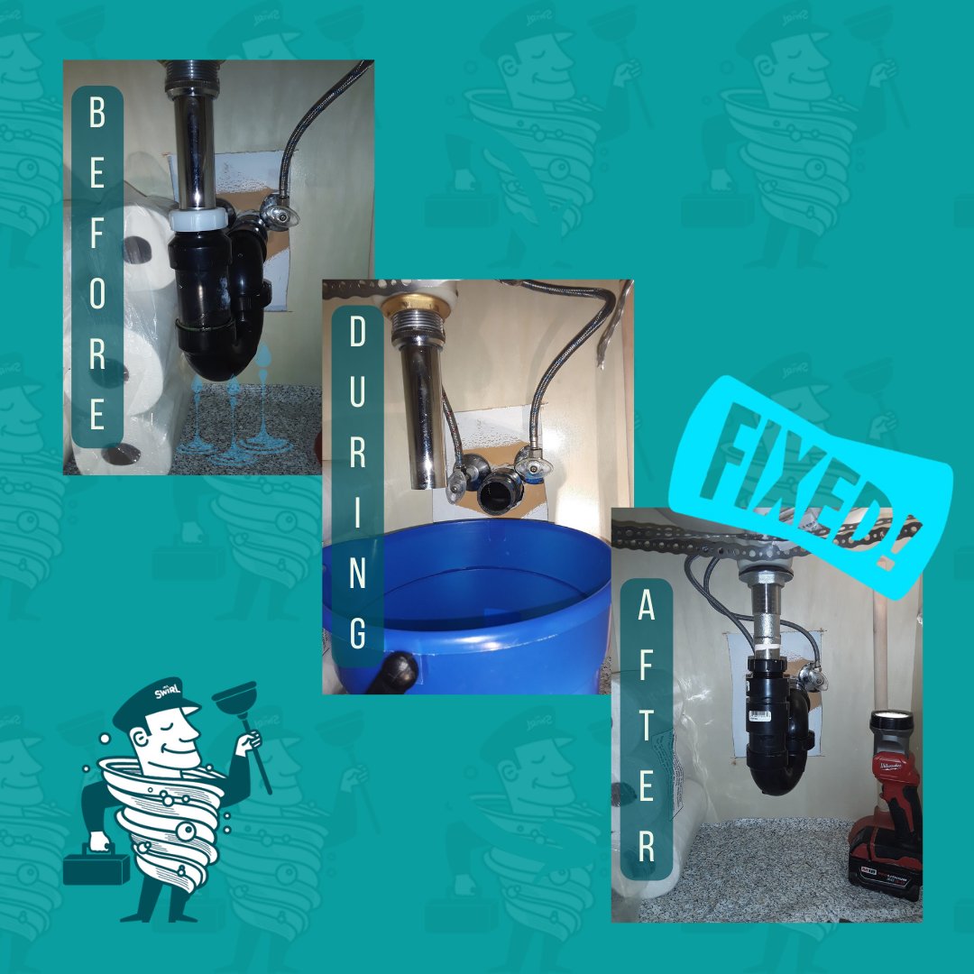 mrswirlplumbing's tweet photo. Ever experienced a bathroom sink drain leak?
That taunting dripping sound can be fixed when you call Mr. Swirl on our 24/7 number at 604-435-4664!
.
.
#leak #waterdamage #plumber #plumbing #leakypipes #sinkleak #bathroomsink #drainleak #drainproblems #draincleaning #drainage https://t.co/uMZVAOz4Pp