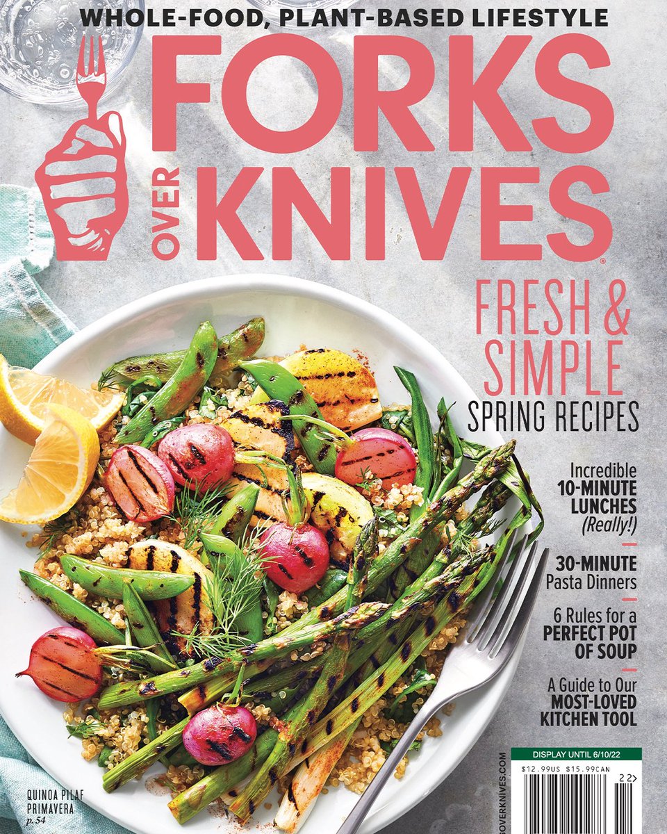 ForksOverKnives's tweet photo. Bring on spring! ☀️ Introducing the Spring 2022 issue of #ForksOverKnivesMagazine, now available exclusively on our website. Swipe through for a peek inside the new issue, then follow the link to get your copy: https://t.co/8FZUAyJn78 https://t.co/0Qa3Letic9