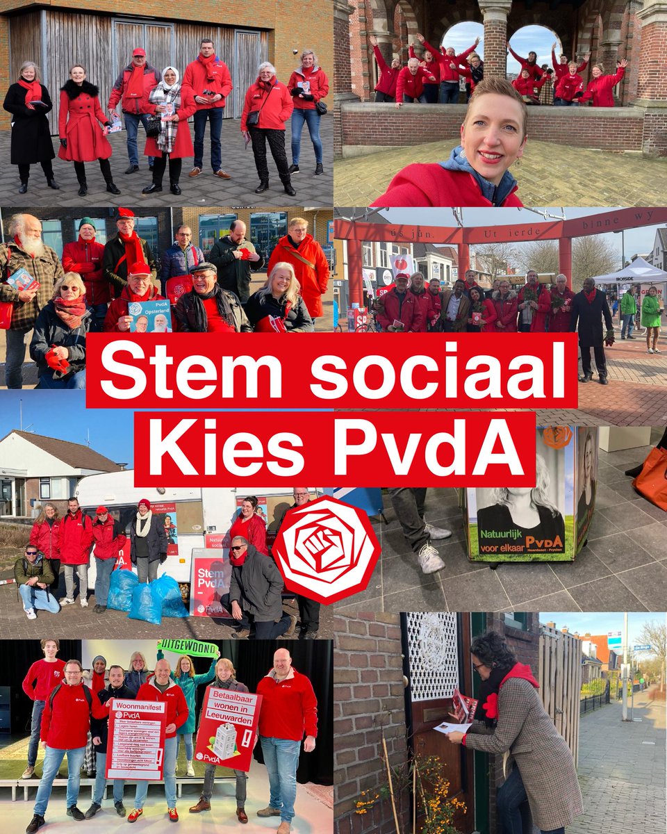 Vanaf vandaag kunnen we Fryslân rood kleuren 🌹

Stem voor betaalbaar wonen, zorg dichtbij en een groene, duurzame gemeente.

Kies PvdA!