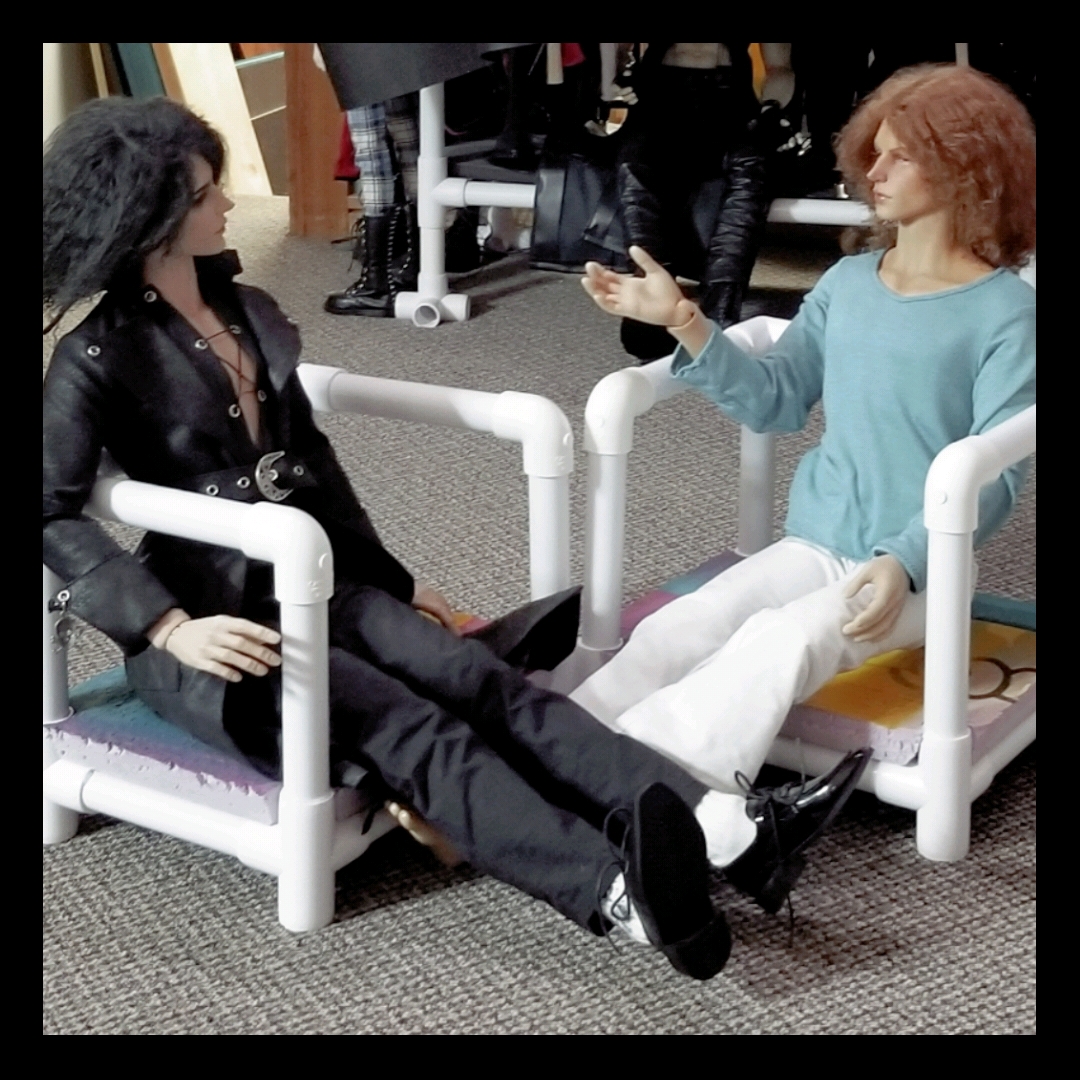 MelissaMelorie's tweet photo. WIP chairs. Still lots to be done but I couldn't help trying out the progress. Don't mind Arvid. He's just talking to himself again.

#dollartist #dolllife #dollstyle #dollshouse #dollcommunity #dollstargram #dollstagram #dollhouse #bjdfurniture #bjddiorama #iplehousearvid https://t.co/5qouvIeogK
