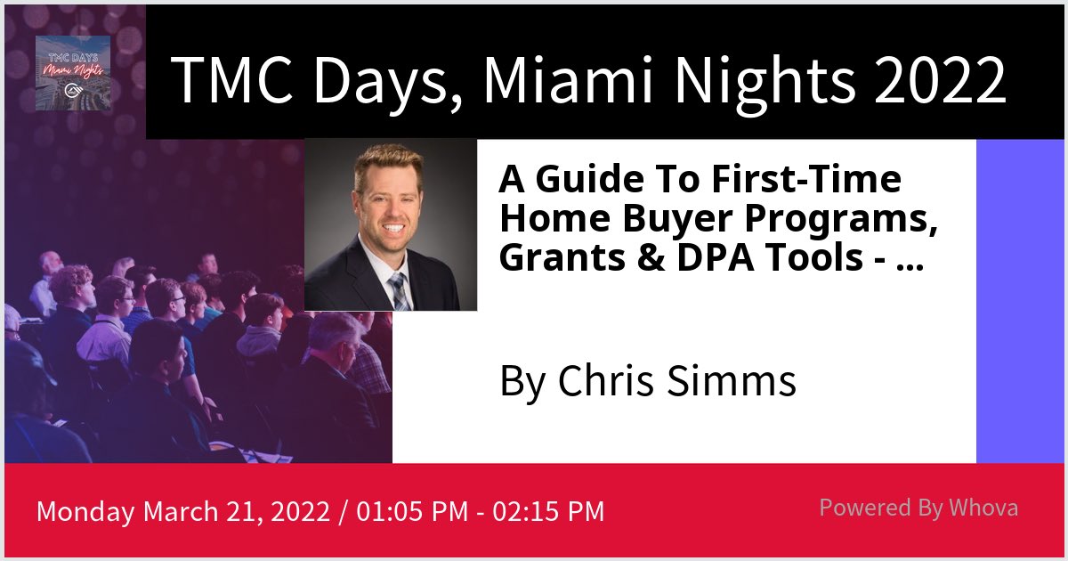 Chris Simms (@chrissimms) on Twitter photo I am speaking at TMC Days, Miami Nights 2022. Please check out my talk if you're attending the event!  - via #Whova event app I am speaking at TMC Days, Miami Nights 2022. Please check out my talk if you're attending the event!  - via #Whova event app