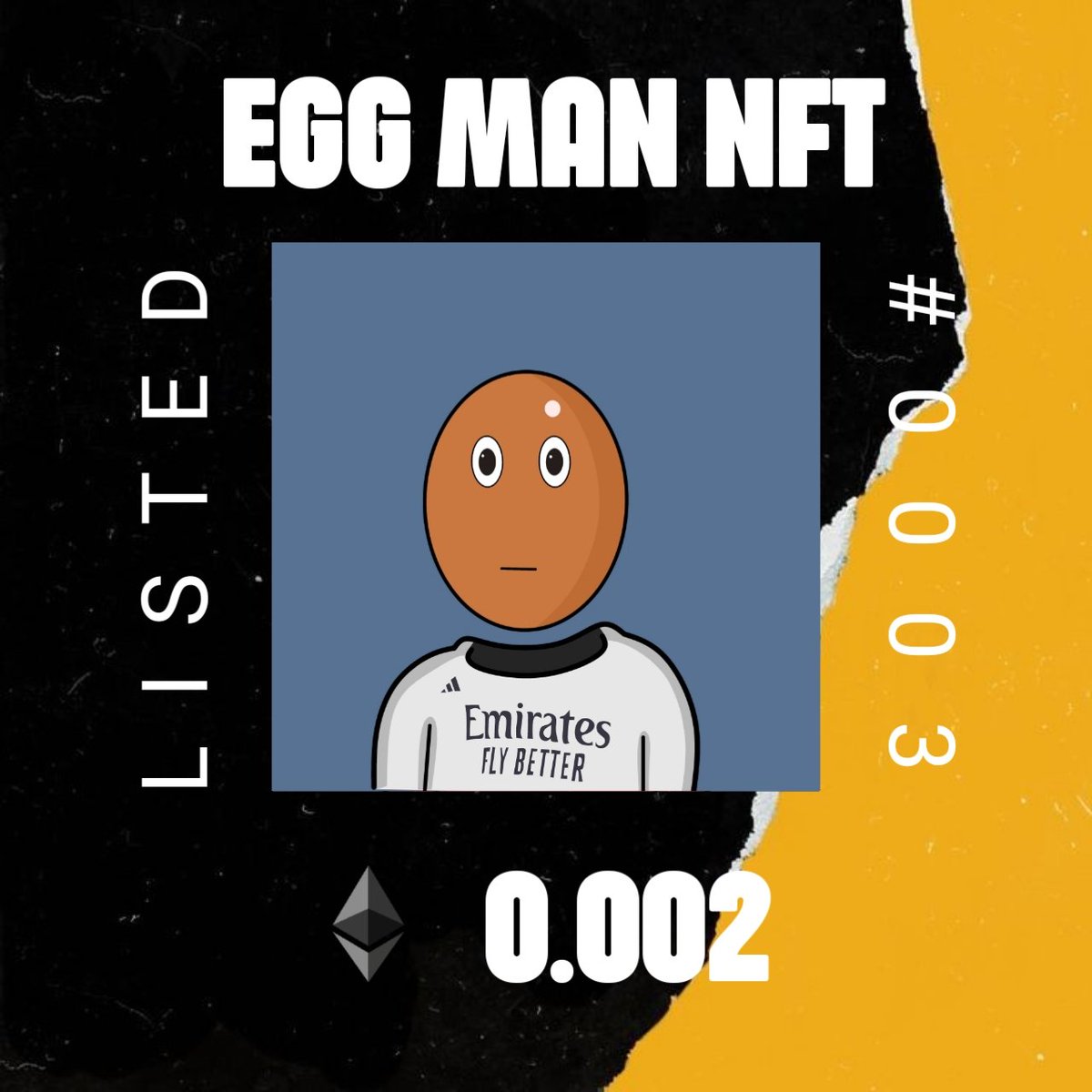 eggmannft_'s tweet photo. Egg Man NFT 🥚👀
Jersey : @realmadrid 
0.002 ETH

OpenSea : https://t.co/SGZFVtBDGD

#nftart #NFTCollection #NFTCommunity #opensea #OpenSeaNFT #Ethereum https://t.co/Yk9GVweDXN
