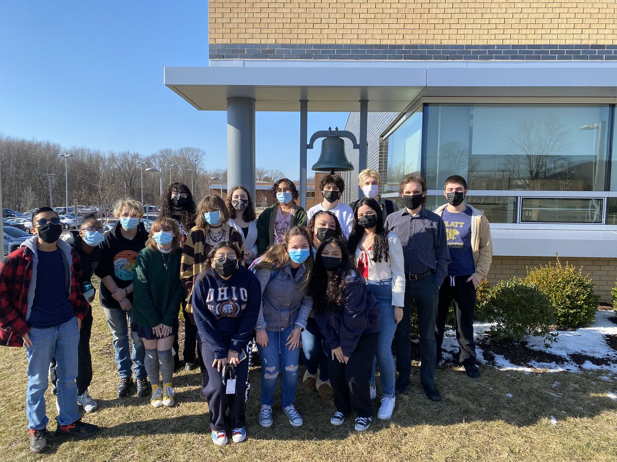 grkenyon's tweet photo. This morning @PlattTheatre rang the bell 8 times after winning 8 awards at the CT Drama Festival for their production of Property Rights including 2 All-CT Cast Awards, 2 Outstanding Acting Awards, The People’s Choice Award &amp; the 1st Place Outstanding Production Award #PlattMYM https://t.co/1shBG9tjmL