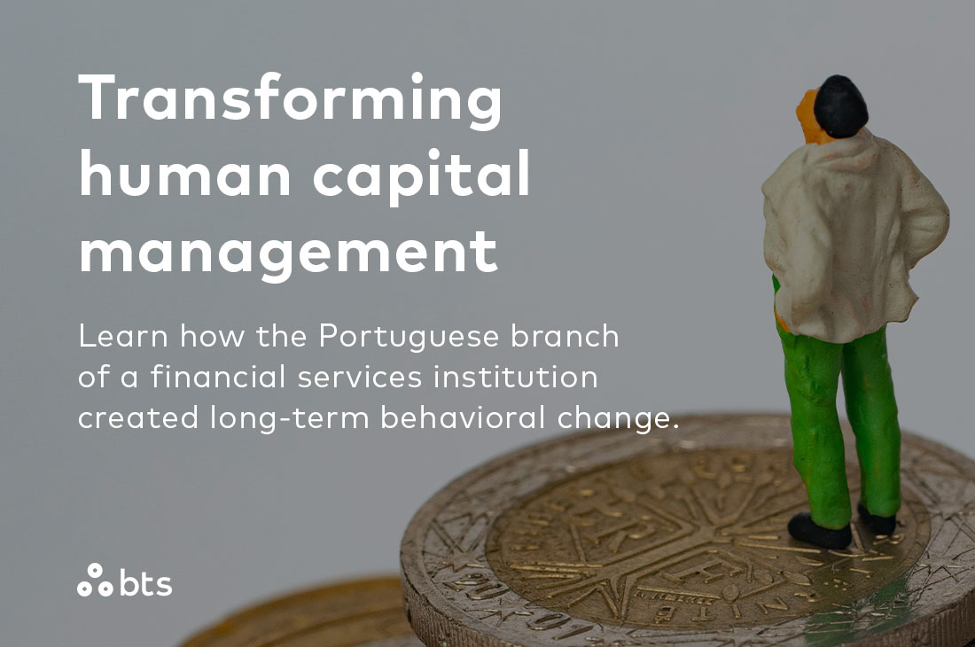 BTSGroupAB's tweet photo. What transforms human capital management? Learn how the Portuguese branch of a financial services institution created long-term behavioral change in partnership with BTS: https://t.co/jIGpnmIEuk #StrategyMadePersonal #strategyalignment #businessacumen #financialservices https://t.co/boIdpThfkf
