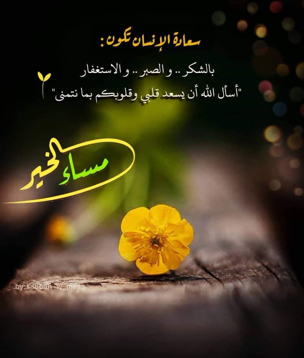 تبقى مشاعر المساء بالود عامرة
ترافقها همسات الدعاء ..
ربي أسعد من سكنوا قلوبنا
وارزقهم فوق مايتمنون ..
 مساءالورد🌹