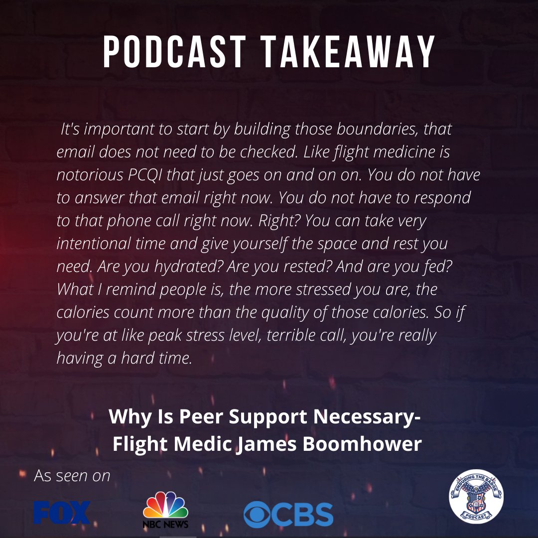 You deserve to give yourself some time. 🤗 You can still stream and download to this episode with James Boomhower from @stay_fit4duty at Enduring the Badge on Apple Podcasts, Spotify, Google Podcasts and ENDURINGTHEBADGEPODCAST.COM #enduringthebadge #fireanfuelapparel