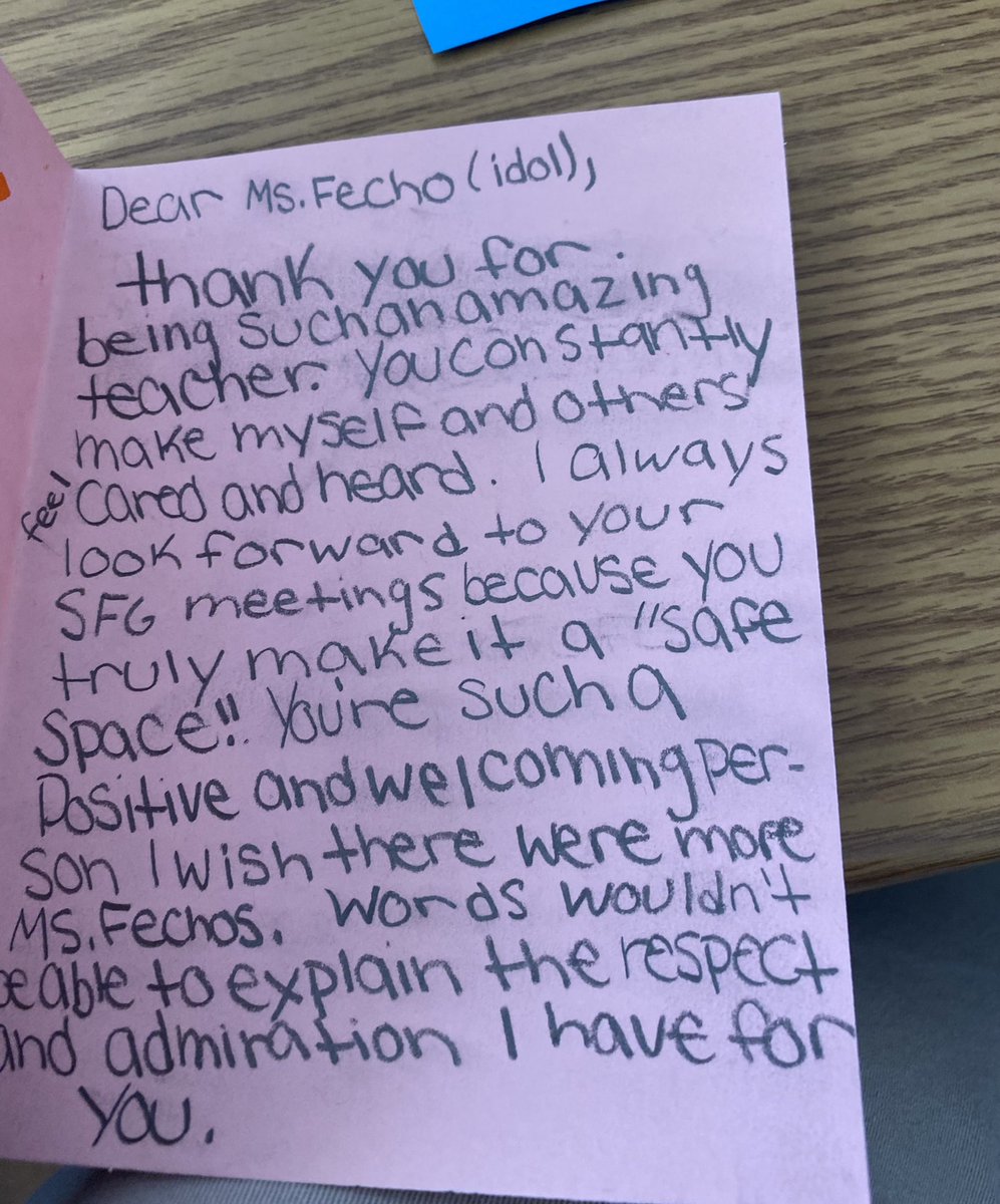1kamiwithak's tweet photo. When a day is long or arduous, it’s these reminders that keep us working! #wedoitforthestudents #heartwarming #teacher https://t.co/7VfkgSn9Hh