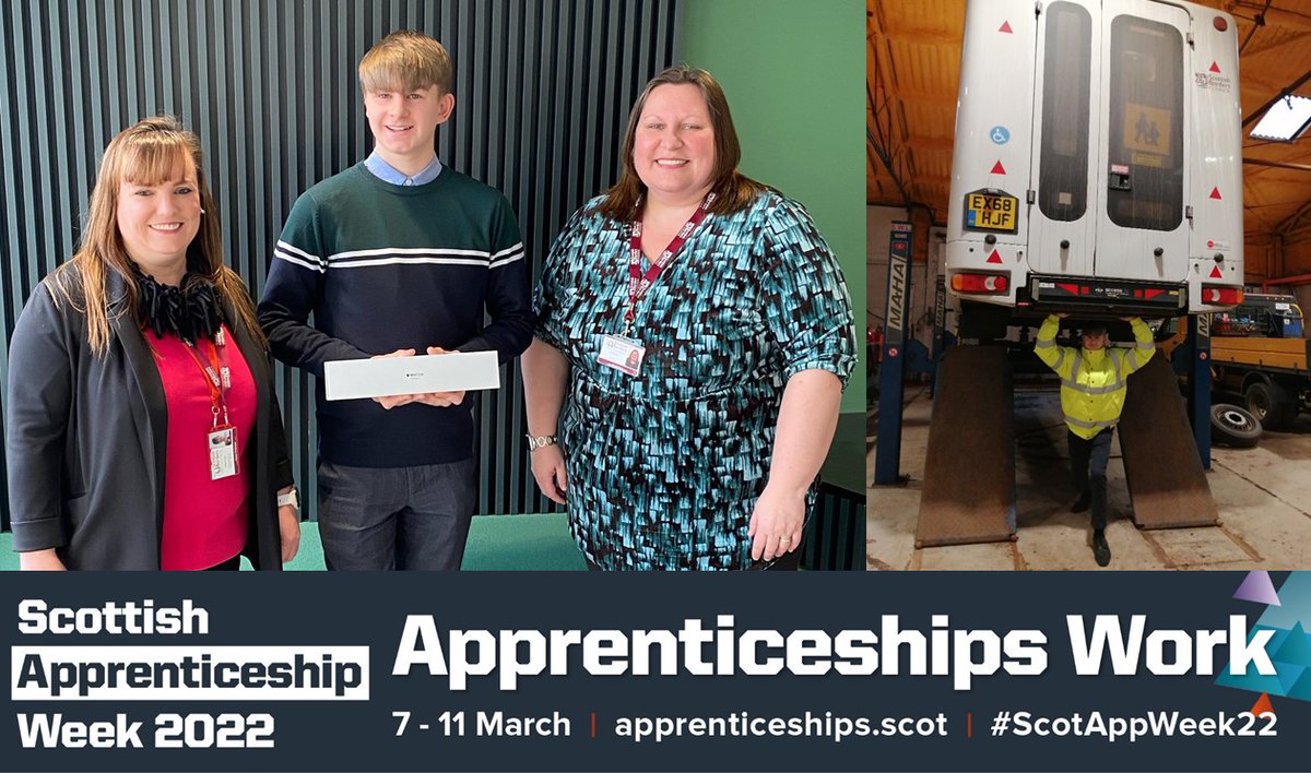 As part of #ScotAppWeek22 our MAs entered photos to show their roles📸 Our IT partners CGI judged the photos and kindly supplied an Apple Watch and a £50 Amazon voucher for the first and second prizes🎉First place was Ryan Blacklock. He showed us how he ‘supports’ our vehicles