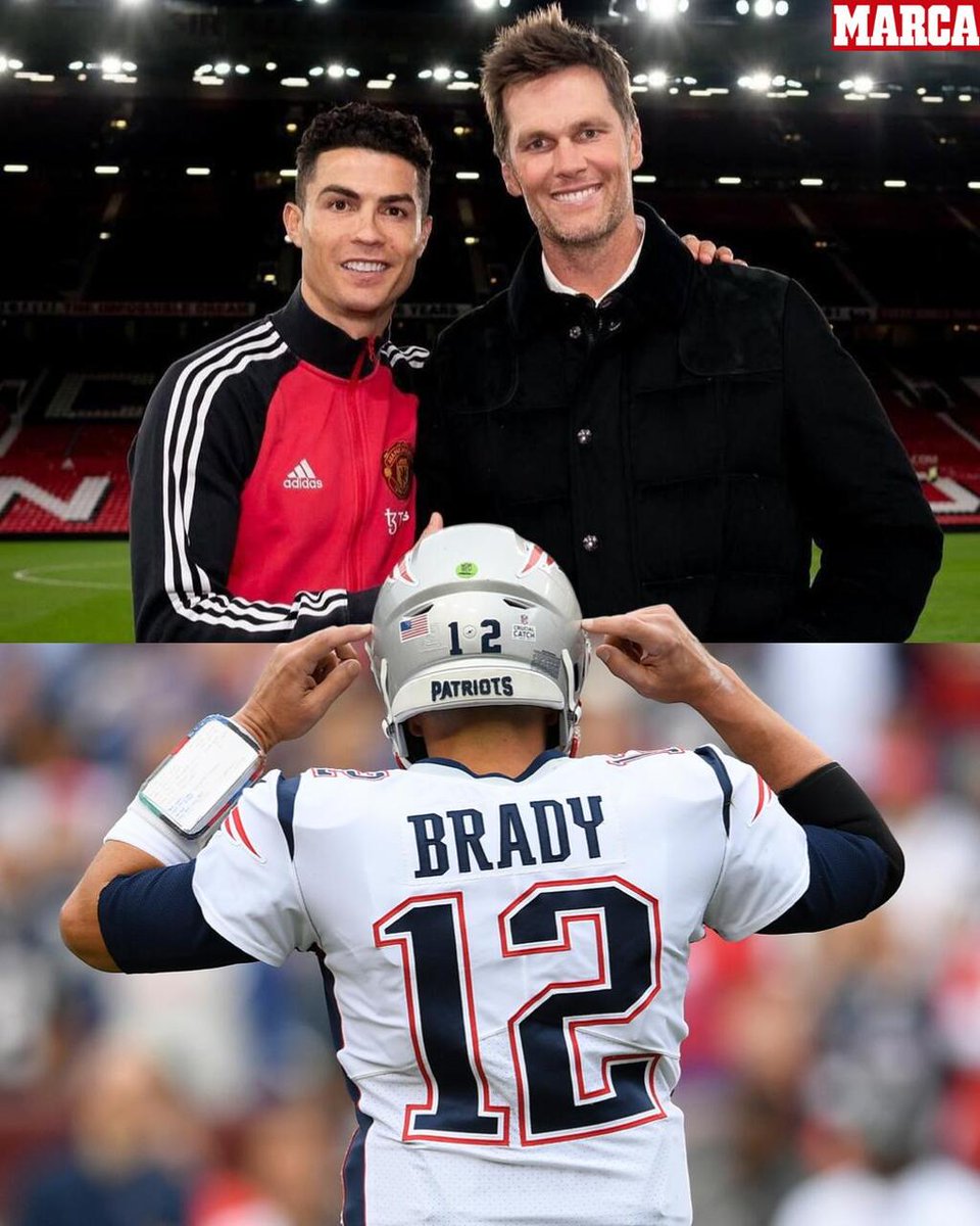 marca's tweet photo. ¿Efecto CR7? 😲🤔 @TomBrady decide volver a jugar justo un día después de presenciar un hat trick del 'Bicho' a sus 37 años… 🏈💣  ¿Qué le dijiste, @Cristiano? https://t.co/9hm3S0qHZm