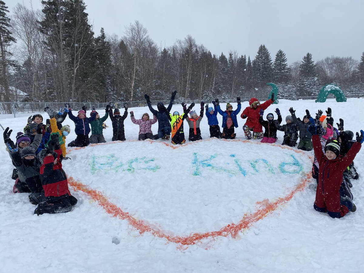 Enjoying word work in the snow with Mrs. Q’s twos @SchoolSportsNL #DartOutdoors <a href="/pasadenaelem/">Pasadena Elementary</a>
