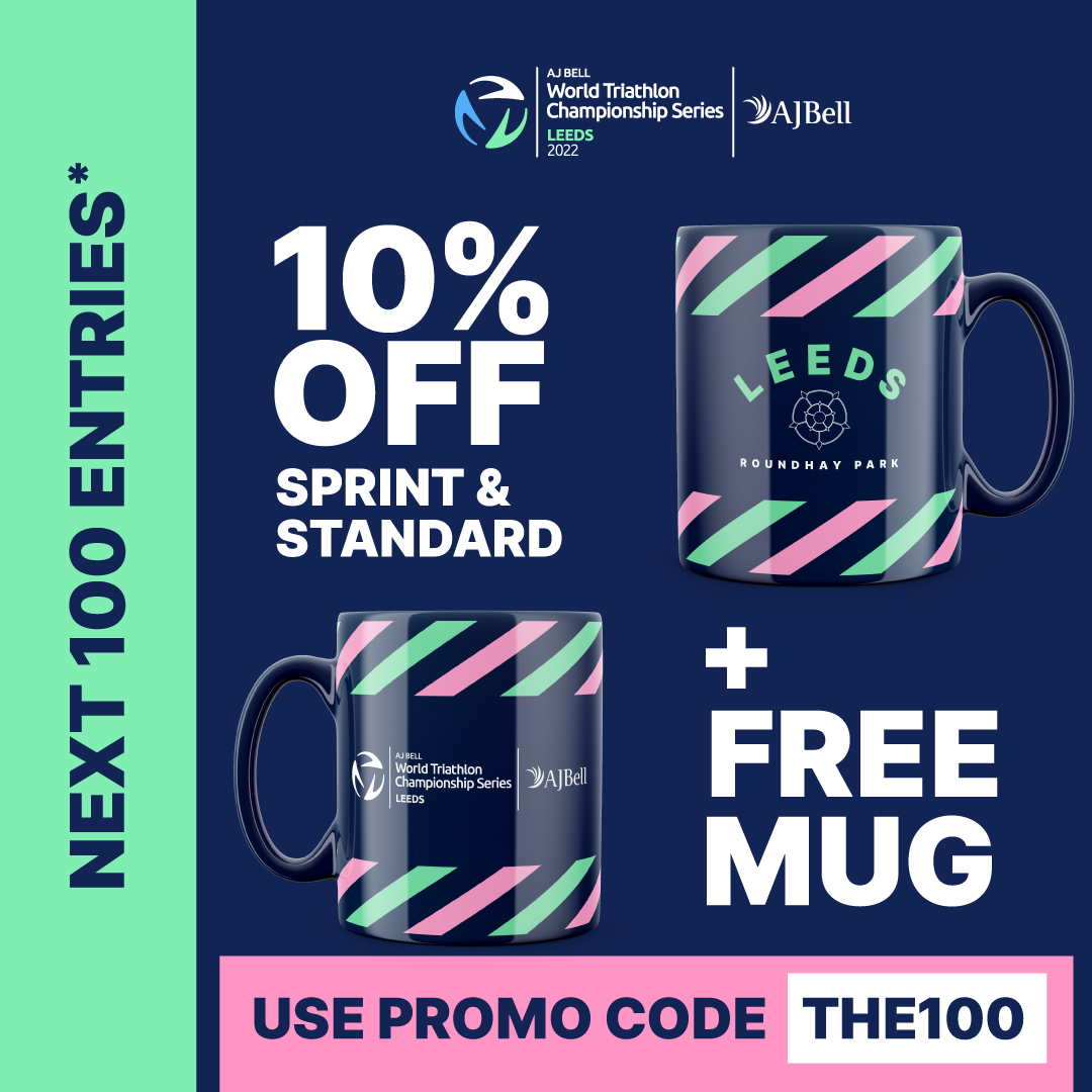 Experience the thrill of triathlon this summer at AJ Bell 2022 #WTCSLeeds. Use promo code THE100 for 10% off entry, a free mug and the chance to win a signed <a href="/Lixsanyee/">Alex yee</a> top! 🤩. 

Make this summer the one where you get involved, and be one of the 100! : loom.ly/nsXidVQ