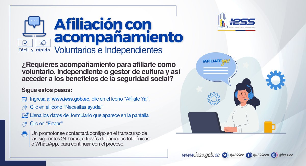 IESSec's tweet photo. Ahora cuentas con acompañamiento personalizado para el proceso de afiliación, que te permitirá acceder a los beneficios de la seguridad social. 

#IESSeTransforma https://t.co/RjQr3Dsotm