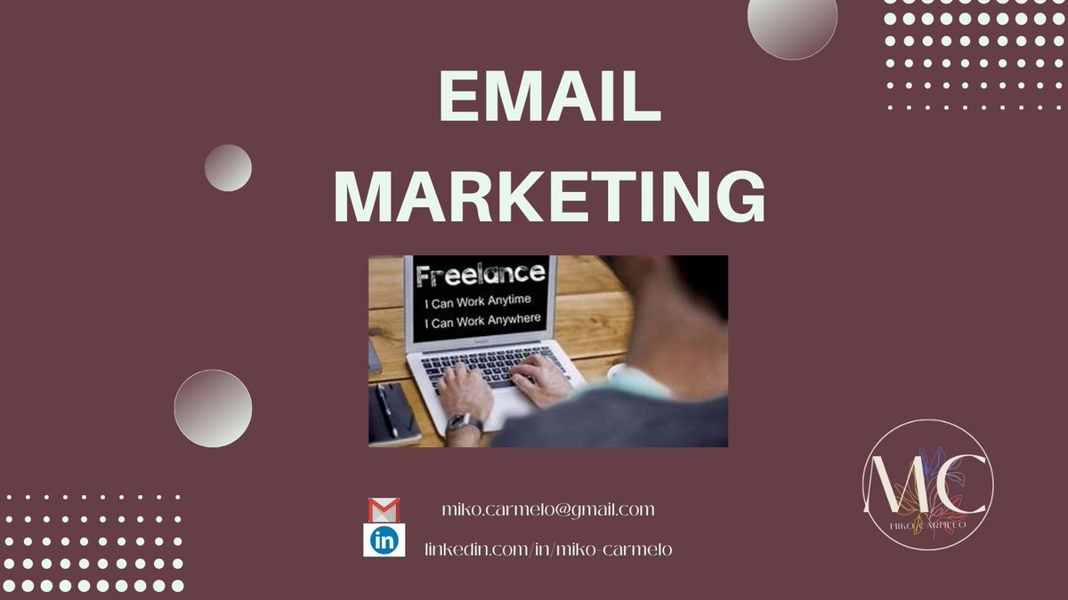 carmelo_miko's tweet photo. Email marketing is a form of advertising that emphasizes the use of email 📩in communicating special offers, new products, and other advertising messages to existing and prospective customers.  🧐
Let's connect!
https://t.co/7IOKLD8yHf
#emailmarketing        
#growyourbusiness https://t.co/uCJpSXau4Q