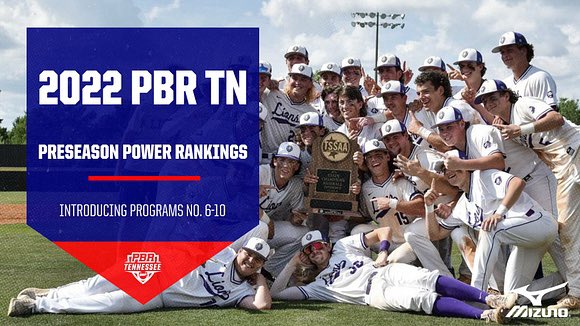 PrepBaseballTN's tweet photo. 𝟮𝟬𝟮𝟮 𝗣𝗿𝗲𝘀𝗲𝗮𝘀𝗼𝗻 𝗣𝗼𝘄𝗲𝗿 𝟮𝟱 𝗥𝗮𝗻𝗸𝗶𝗻𝗴𝘀

Introducing #6-10 ranked programs:
@CPALionsBSB 
@wcsRHSbaseball 
@MJbearsbaseball 
@McCallieBseball 
@BaseballCAK 

Previews + More⬇️
https://t.co/Mmh94OSEP5

@prepbaseball x @TBCAorg https://t.co/QGa57sJlBz