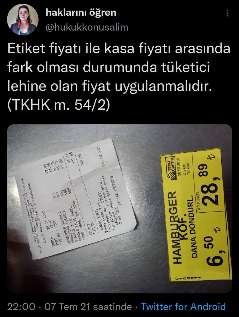 haklarinburada's tweet photo. İşte budur... Haklarınızı bilin ve böyle savunun arkadaşlar 🙃💖 https://t.co/2A7f0kPwnX