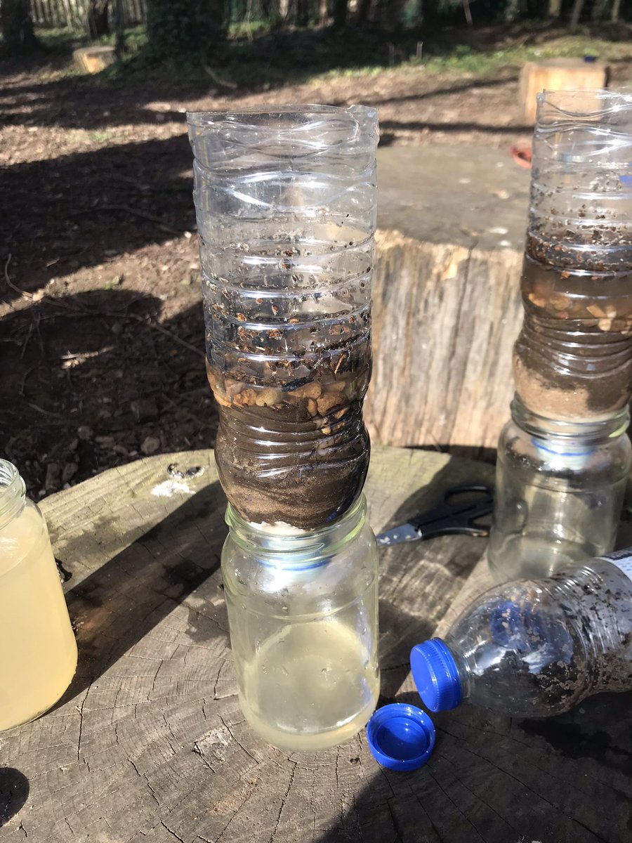 MrS_OLOS's tweet photo. SCIENCE WEEK 🧪 
This afternoon for our science week activity the children explored water filters!! They used a range of materials found outside to create a water filter, check out the results below!!! https://t.co/E5P8EZCJgs
